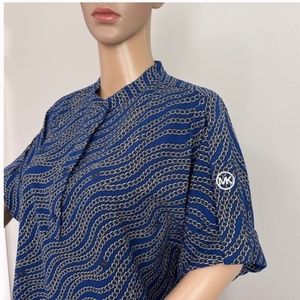 Michael Kors Women’s Chain Roll Sleeve Shirt size L